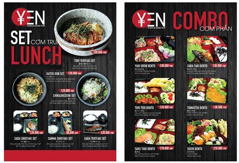 yen sushi menu.